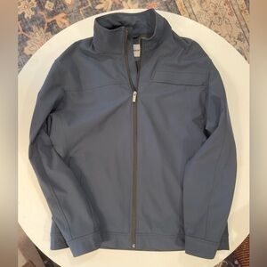 Johnston and Murphy navy shell zip up jacket large